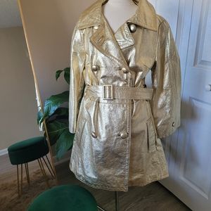 Gold leather jacket